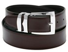 Men s Belt Reversible Wide Bonded Leather Silver-tone Buckle Xl Sizes