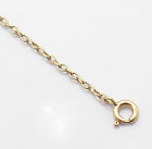 Oval Cable Chain Necklace Double Clasp Extender Real 14k Yellow Gold 2 0mm