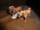 Vintage Hagen Renaker Ceramic Miniature Figurine Belgian Draft Horse  clydesdale