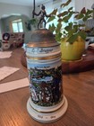 Antique German Regimental Beer Stein  lithophane  Repoduction 1890s