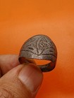 Ancient Antique Ring Rare Roman Silver Color Warrior Very Rare