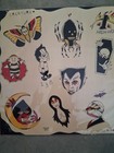 Vintage Unknown Artist Tattoo Flash Sheet Direct From Old Tattoo Shop Wall
