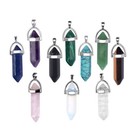 Natural Crystal Necklace Gemstone Rock Quartz Healing Point Chakra Stone Pendant