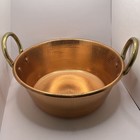 Vtg Macys Big 12    Hammered Copper Brass Handle Foodsafe Jam Stew Cook Rustic Pot