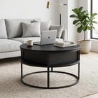 Round Lift Top Coffee Table  Mid Century Coffee Table For Living Room