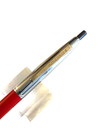 1950s Red Waterman s Black Button Action Ball Point Pen  Gold Clip Beauty