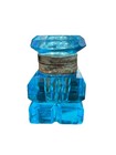 Antique Electric Blue Victorian Ink Well - Uranium Glow
