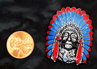 Chief   Warrior Alloy   Enamel Concho   Conchos 1 1 4  X 1 1 2  5 Pack