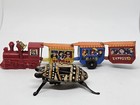 Vintage Tin Litho Mechanical Wind-up Toys For Parts Or Repair - Train   Insect