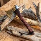 Hand Forged Viking Axe  High Carbon Steel Hatchet  Handmade Wood Handle