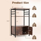 3-tier Kitchen Baker   s Rack With Cabinet 2 Open Shelves 10 S-shaped Hooks