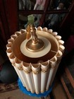 Vintage Gold   Cream  Mid Century Modern Swag Lamps Nice 