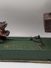 Antique Cast Iron Mechanical Bank Monkey Organ Grinder Victorian Coin Bank