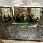 Vintage Bubble Glass Art Wall Hanging Set Of 3 Art Deco About 4x6 Each