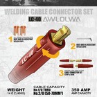 Lc-40 Pro Series Welding Cable Connectors Set  4-pack   red 