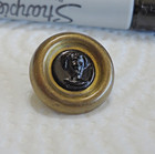 Antique Metal   Glass Center Picture Button 3 4  Jenny Lind