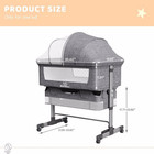 Baby Bedside Sleeper Bassinet Bed 3-in-1 Portable Crib For Newborns Side Sleep