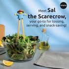 Sal Scarecrow Salad Tongs 2-piece  Wooden Cute Kitchen Gadget For Serving  Blue