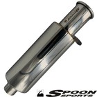 Spoon Sport Hi-power Universal Single Exhaust Muffler Inlet 2 5  Outlet 3 5 