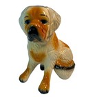 Vintage Saint Bernard Puppy Dog Ceramic Figurine Bank 10 In