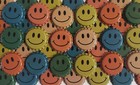100 Smiley Beer Bottle Caps    uncrimped    Crown Caps
