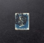 Queen Victoria Gb 2d Blue Sg 4 Used Mx 4 Margins Good Quality Stamp Vf