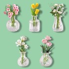 Cute Mini Vase Magnets For Fridge  Tiny Plant Glass Vases With Flowers  Magne   