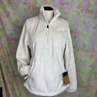 North Face Osito 1 4 Zip Womens Medium Silken Fleece Jacket Gardenia White Nwt