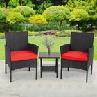 Outdoor Patio Furniture Sets 3 Pieces Patio Set Wicker Bistro Set Rattan Chair