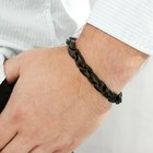 Heavy 9 5 Mm Black Biker Tungsten Carbide Men s Bracelet  002   - Free Shipping 