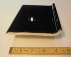 1 Pc  Glossy Black Bullnose Top   Base cove Ceramic Tile  4-1 4  X 6  New