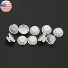 Us 100pcs Dental Orthodontic Ceramic Lingual Button Bondable Round Base Clear