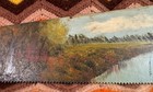 Hand-painted Vintage Saw With Rustic Landscape Design - Unknown Artist
