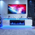 Tv Stand Entertainment Fireplace Modern Center Wood Media Tv Console Storage 70 