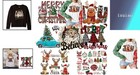 Festive 7-piece Xmas Iron-on Transfer Decals For Creative Clothing Projects