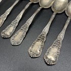 Antique Marsh   Hoffman Sterling Silver Spoons H Monogram Set Of 6 Ornate    