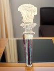 Rosenthal Versace Medusa Frosted Crystal Bottle Stopper Topper 5   