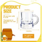 30-pcs Mini Plastic Beer Mugs 1oz Clear Shot Glasses With Handles Reusable