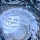 Art Deco Moser Cut Crystal Vase Labels Signed Gold