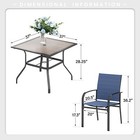 5 Piece Outdoor Furniture Set Patio Dining Table Chairs Set For Garden Yard Blue