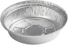 100 Pack Aluminum Round Disposable Foil Pan For Baking  7 Inch Round Pans