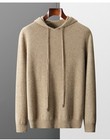 Men s Sweater Leisure Pure Cashmere Hooded Cardigan Autumn Knit Jacket Thick  Us
