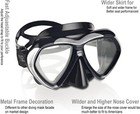 Adult Scuba Diving Mask  Anti-fog Snorkel Goggles Tempered Glass Swim Black 