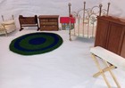 Vintage Miniature Dollhouse Furniture Reevesline Early Americana Huge Wood Lot