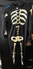 Disney Hooded Zip-up Skeleton One-piece Costume Polyester Us 7 8 Black white