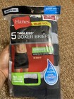 2 Packs Men   s Hanes Tagless Boxer Briefs Wicking Cool Comfort Fabric