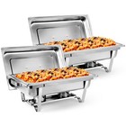 Full Size 8 Qt Buffet Catering Stainless Steel Chafer Chafing Dish Sets