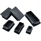 Plastic Rectangle End Caps Plugs Black Tube Inserts Bung Blanking Various Sizes