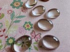 Lot Of 6 Vintage Clear Magnifying Crystal Cabochons  18 X 13 Western  Germany