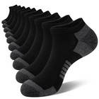  10 Pairs Mens Ankle Socks Men 10 Pack Low Cut Comfort Large-x-large Black